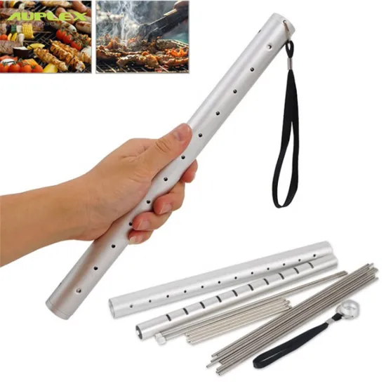 Portable Barbecue Tube Stainless Steel Camping Grill set  Charcoal Grilling Stove Barbeque Grill