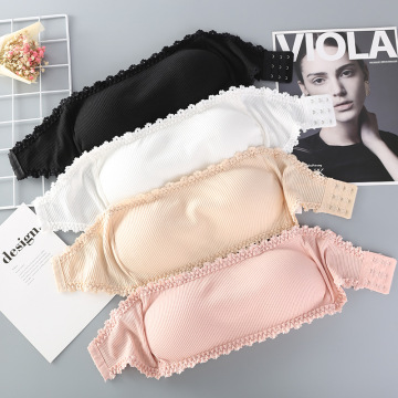 Girly dikişsiz yastıklı tüp üst gelinlik