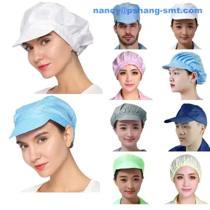 ESD Antistatic Work Caps Conductive Fiber ESD Cleanroom Work Caps for safety protection