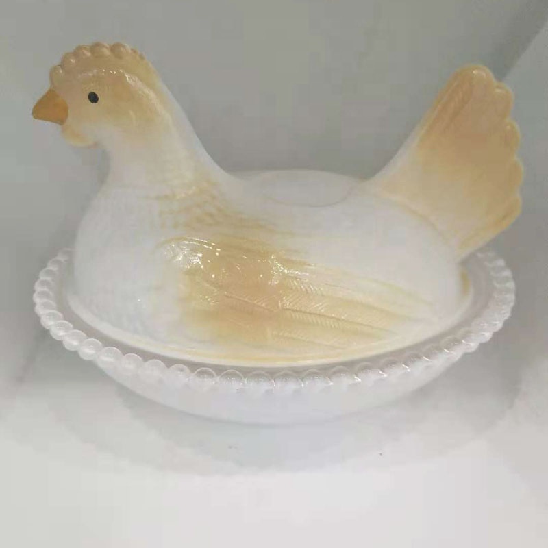 Crystal Glass Hen On Nest Dishes Glass