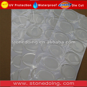 Clear 3D epoxy resin dome sticker for bottle caps