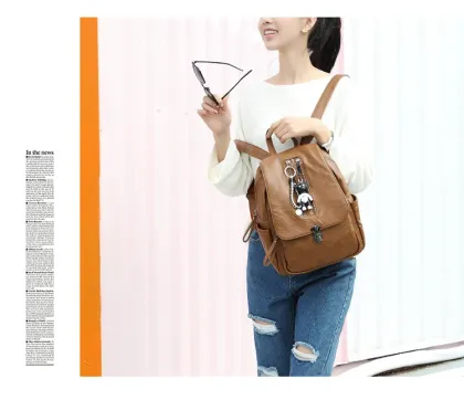 Burglar bag lady's leisure soft leather travel bag