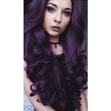 Natural Black Long Wavy Synthetic Wig with Bangs for Women - 26 Inch Daily Hair Pelucas