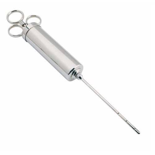 Stainless Meat Injector Syringe BBQ Grill Smoker Steak