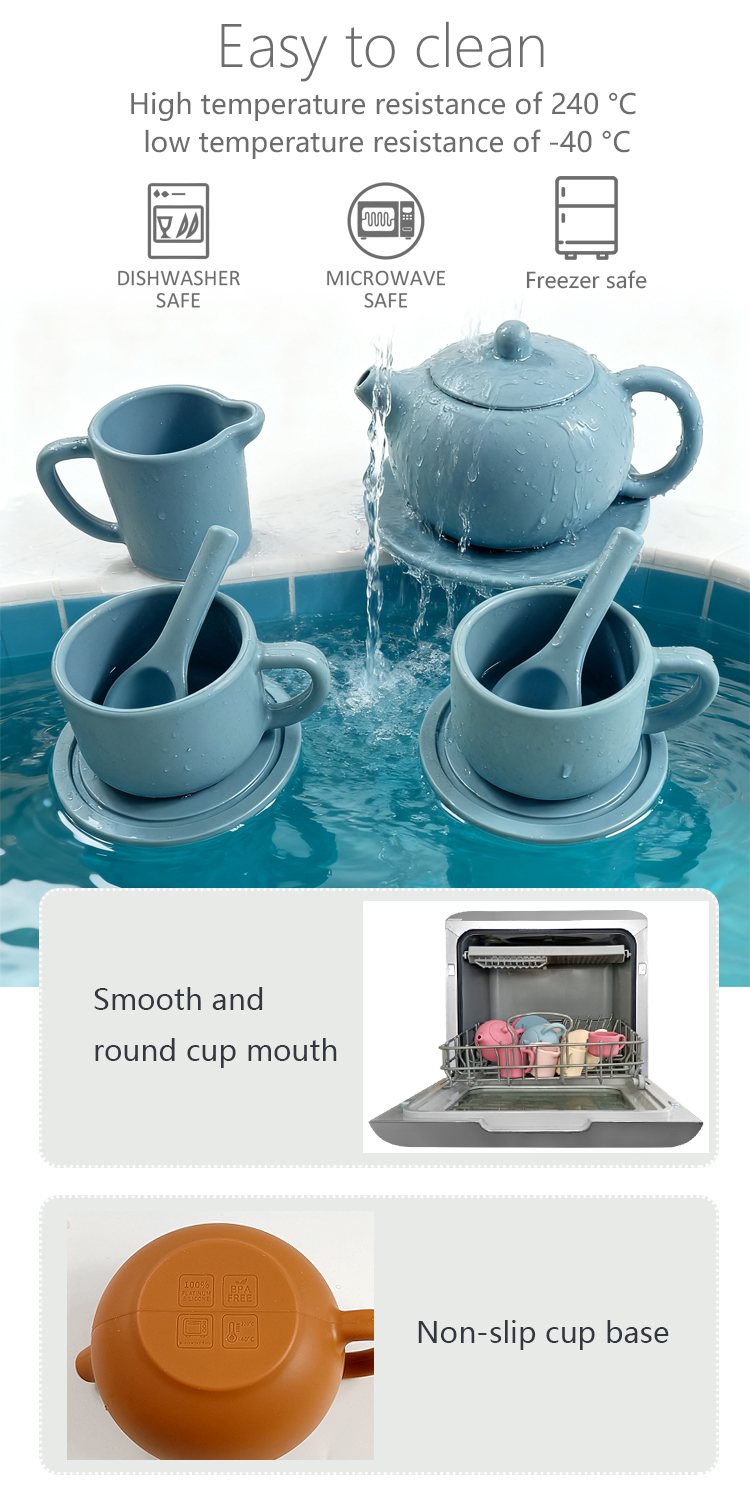 silicone tea set toys MFZ-G008B