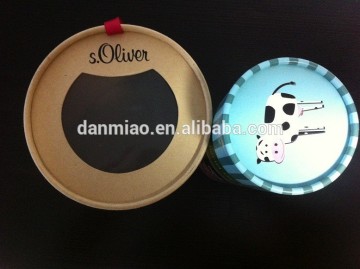 Custom Mini Paper Round Tube Can For Gift with window on lid