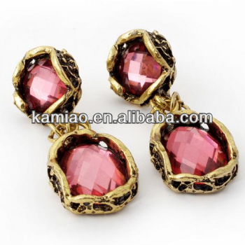 2014 ladies fashion jewerly cheap wholesale colored hoop earrings