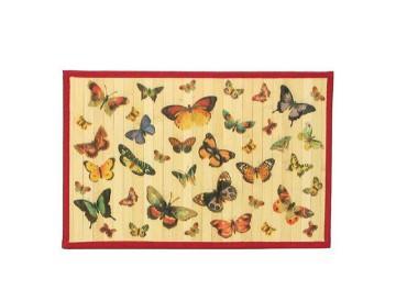 Mariposa mariposa bambú puerta Mat /Bathmat impreso
