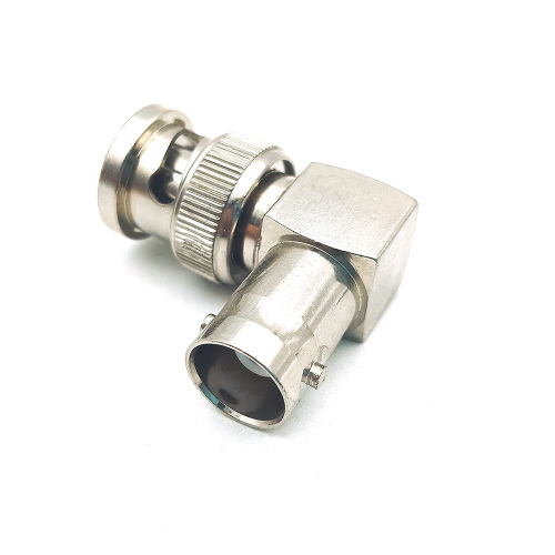 Right Angle BNC Male to Female Coaxial Adapter