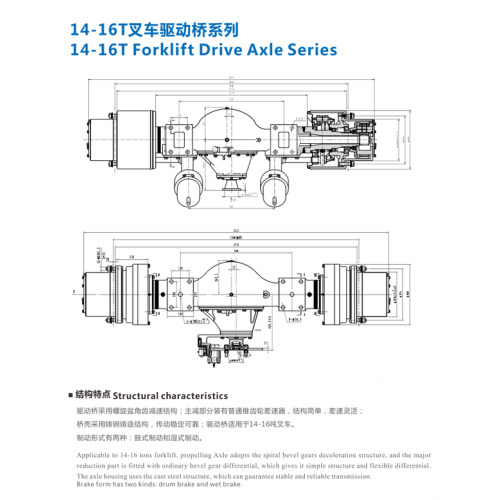 14-16t Gabelstapler-Antriebsachse