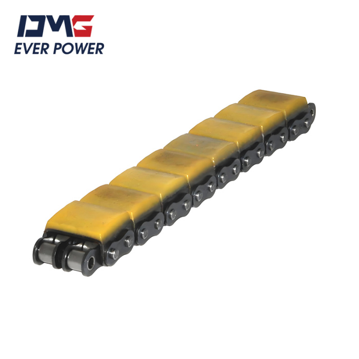 Rollkette mit vulkanisierten Elastomerprofilen