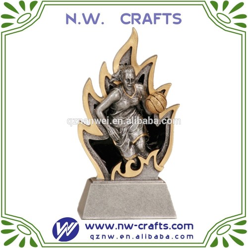 Resin female basketball souvenir trophy