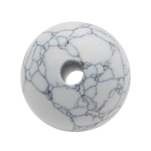 Howlite 18MM Round Beads Drilled Large Hole 5MM for Making Jewelry