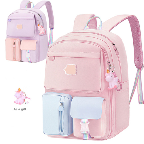 OEM Custom Logo Nylon Pink Girls Rucksack