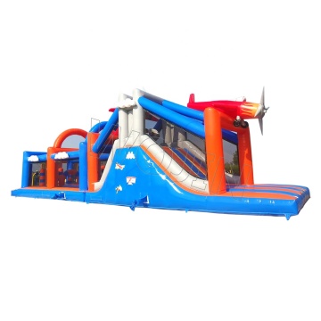 Course de trampoline du trampoline gonflable Castle avec toboggan