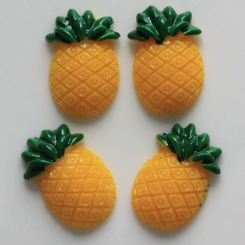 Cute Flat Back Fruit Pineapple Resin Charms Kawaii Cabochons Christmas Home Decor Slime Making Accessories