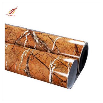 orange marble self adhesive stick decor vinyl wallpaper