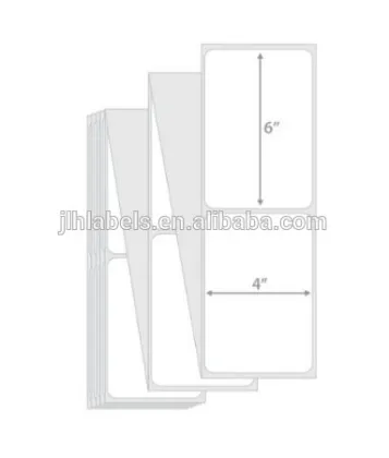 4" X 6" 4000 Labels White Fanfold Thermal Printer Labels Perf Fits Most Zebra Sato Datamax Intermac and Direct Thermal Printers