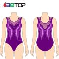 Laraçadas de ginástica de ginástica de garotas personalizadas com strass