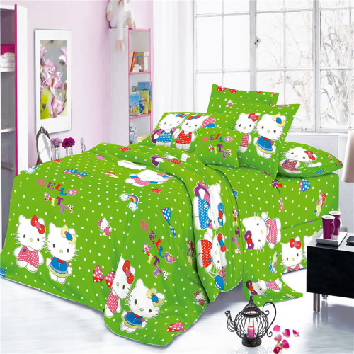 Textiles Polyester Printed Children Hello Kitty Bed Sheets