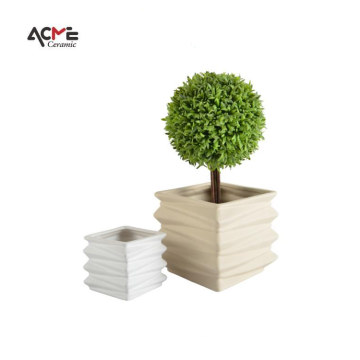 Planter Succulent Style Eropah: Spiral Patterned Ceramic Flowerpot untuk Taman, Meja, atau Home Home