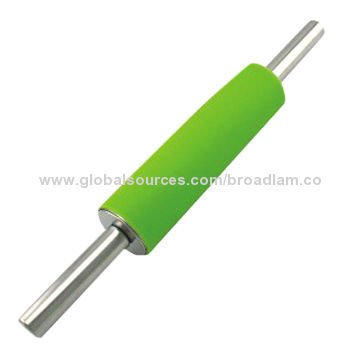 Silicone rolling pin, S/S & wooden handle