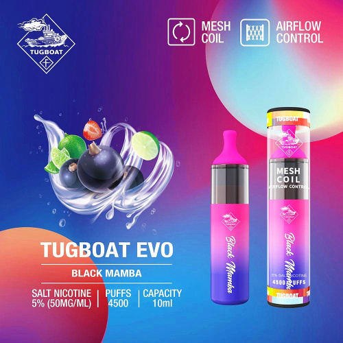 Melhor Tugboat Tugboat Evo descartável Vape Blue Razz