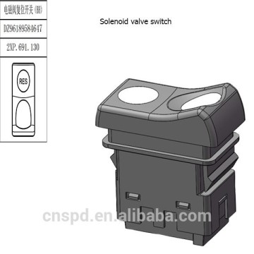 Solenoid valve reset rocker switch