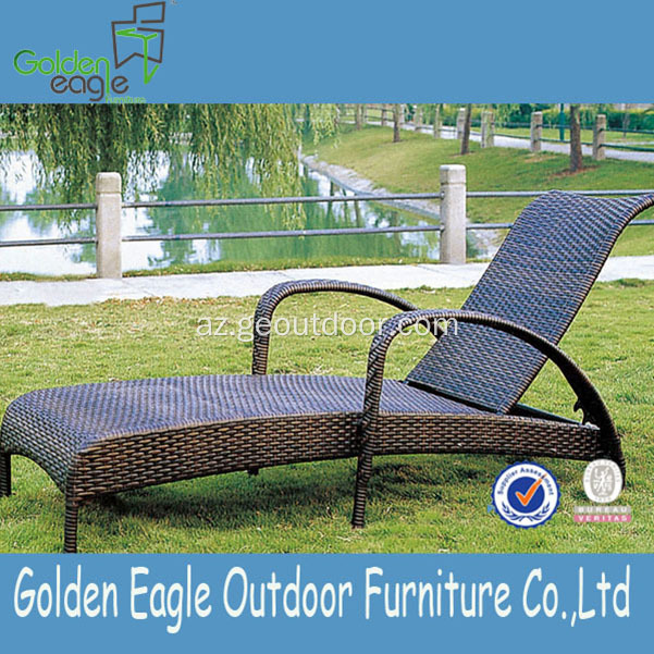 Rattan Outdoor Rattan Üzmə Hovuzu Chaise Lounge