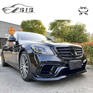 2014-2018 S-Class W222 S63 Body Kit - Front Lips, Rear Diffuser, Fog Lights, Exhaust Tips