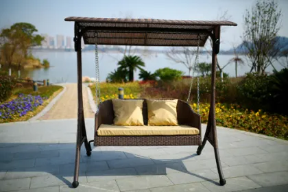 Modern Outdoor Swings, 2 Seats Patio Swings