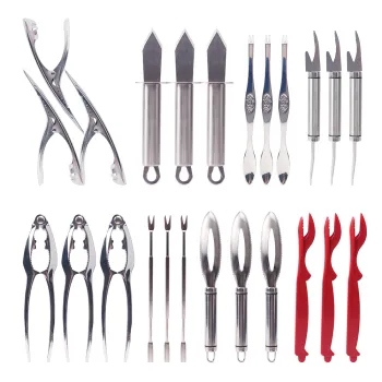 2023 High-Quality 420 Stainless Steel Crab Knife Set with PP ABS Plastic Handle