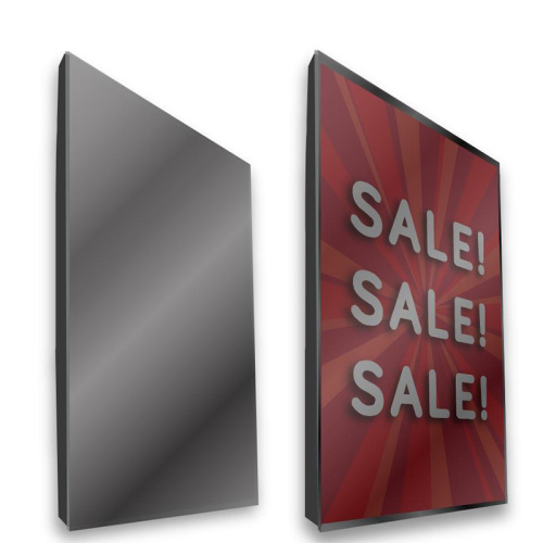 Smart bathroom mirror advertising screens mirror