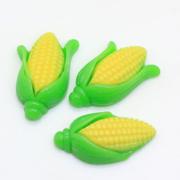 20*32mm Yellow Corn Shaped Resin Cabochon Flatback Beads Slime 100pcs/bag Fridge Decor items Craft DIY Phone Shell