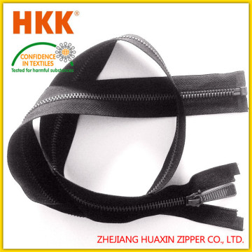 high polished auto lock good smoothnesshigh quality industrial mental zipper gold metal zipper long