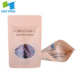 compostable stand up zipper bag with custom logo