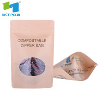 sac à fermeture à glissière compostable avec logo personnalisé