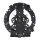 Black Round Table Gear Clock