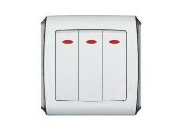 10a 250v 1gang / 2gang / 3gang 1way Big Rocker Electric Wall Switch With Indicator Light