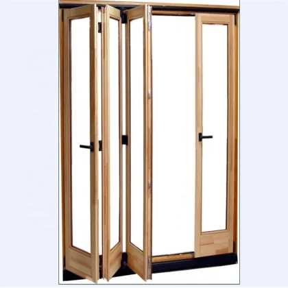 Toughened Glass Aluminium Folding Door with Roto Hardware