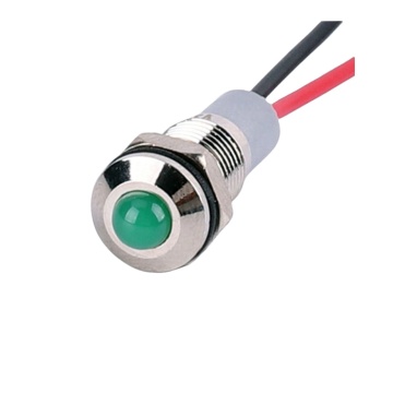 8mm RGB 파일럿 램프 - 방수 3V ~ 220V 트리 컬러 금속 표시등