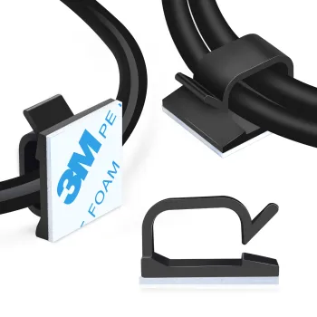 Cable Management Strong Cord Clips and Wire Holders for Wall Mounting