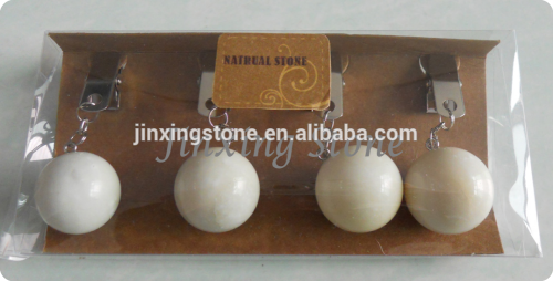 Ball Shape Natural Marble Tablecloth Clip Stone Tablecloth Weight