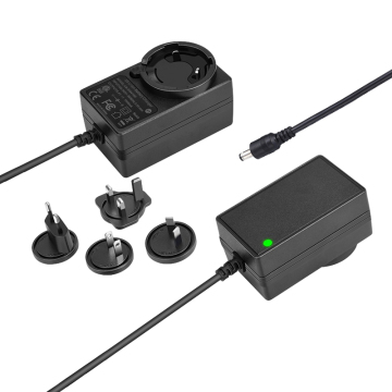 EU USA UK AUS Interchangeable Plug Power Adapter 12V 2A AC DC Switching Power Supply