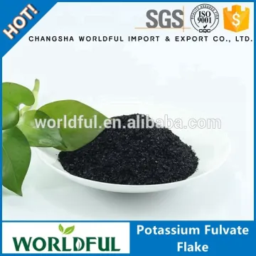 Perfect water soluble potassium fulvic acid shiny flake with natural plant growth stimulant