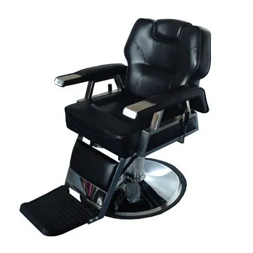 Hydraulic Recline Salon Chair with Heavy-duty Steel Frame and Premium Chrome Round Base