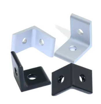 Aluminum Extrusion Profile Accessories: Black/Silver 2020 3030 4040 4545 2 Hole 90 Degree Inside Corner Bracket