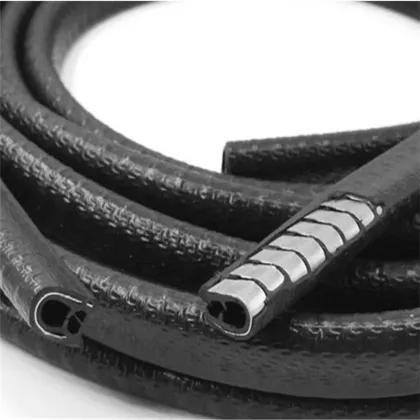 Car door U-shaped anti-collision rubber strip