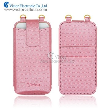 Leather universal 3.5"-5.5" flip phone case With Card Slots for samsung /for Iphone /for huawei