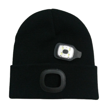 2025 Şarj edilebilir LED Işık ile Özel Boş Tasarım Manşet Beanie